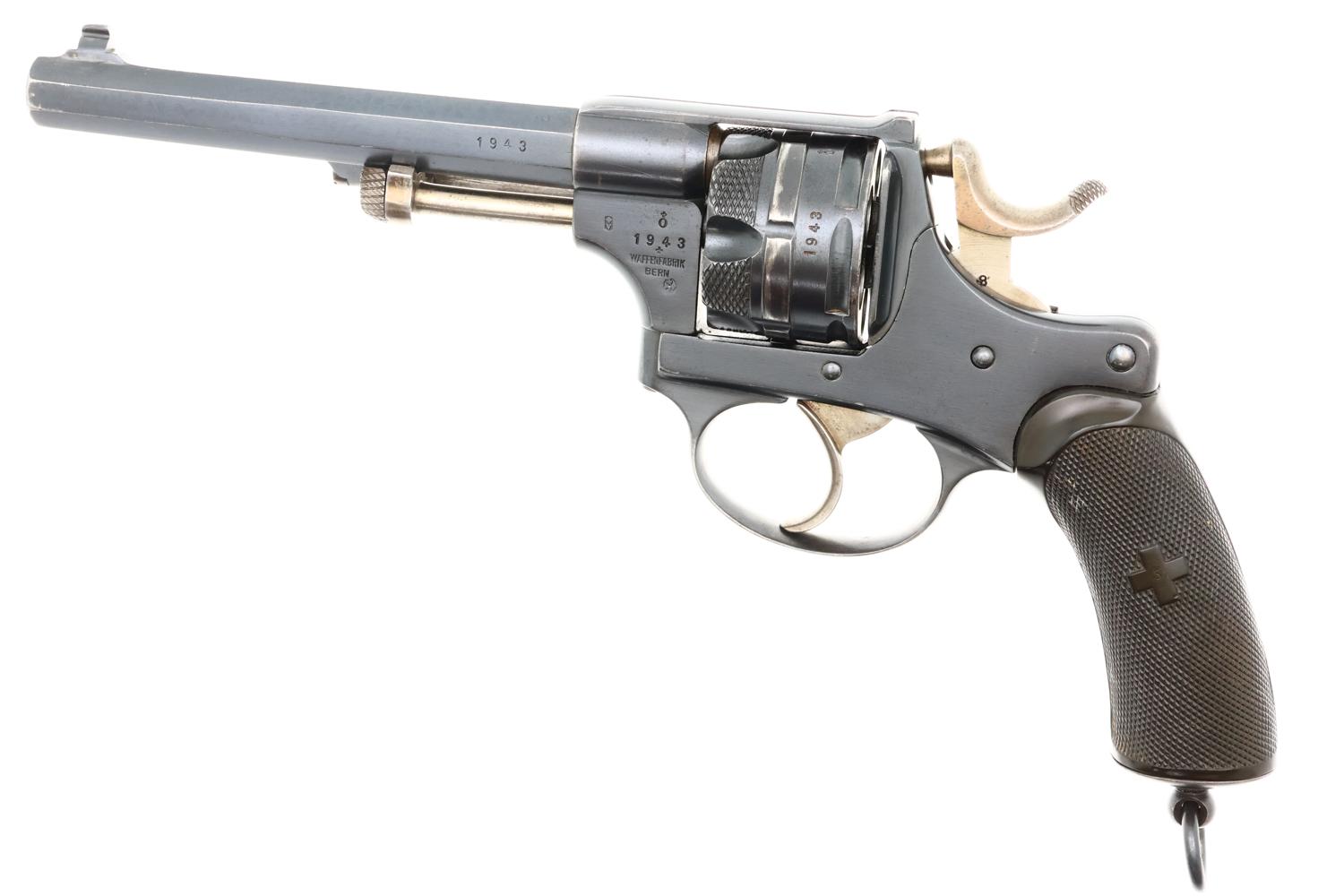 Waffenfabrik Bern 1878 Swiss Military Revolver, ANTIQUE, 1943, O-272