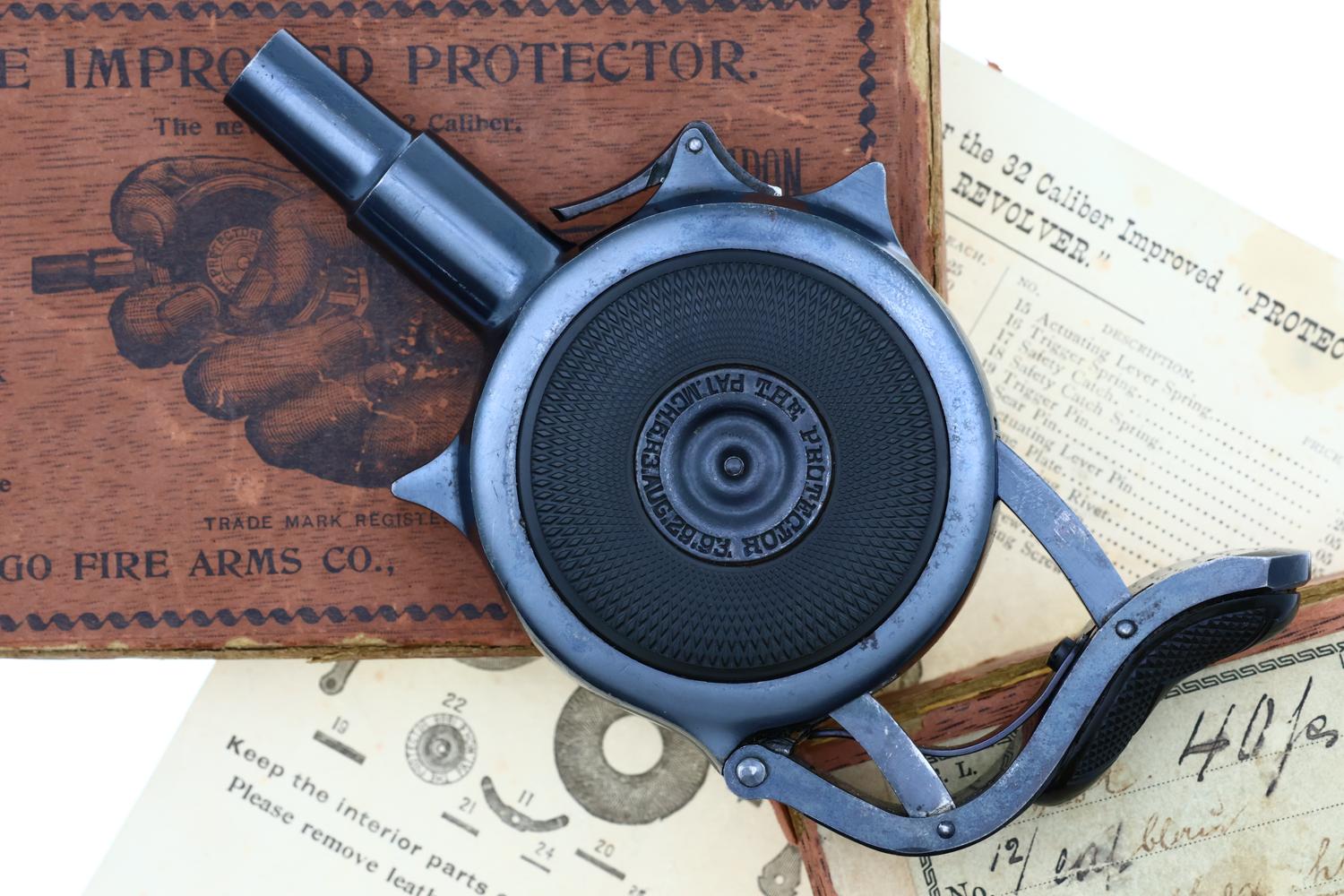 Chicago Fire Arms Co. Palm Pistol, Blued with Box, ANTIQUE, 5236, O-273