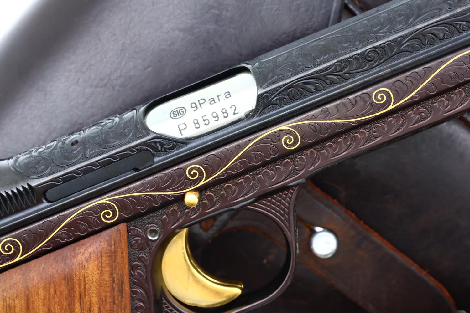 SIG P210 Luxus Arabesque Engraved Pistol, P85982, FB02375 - Image 4