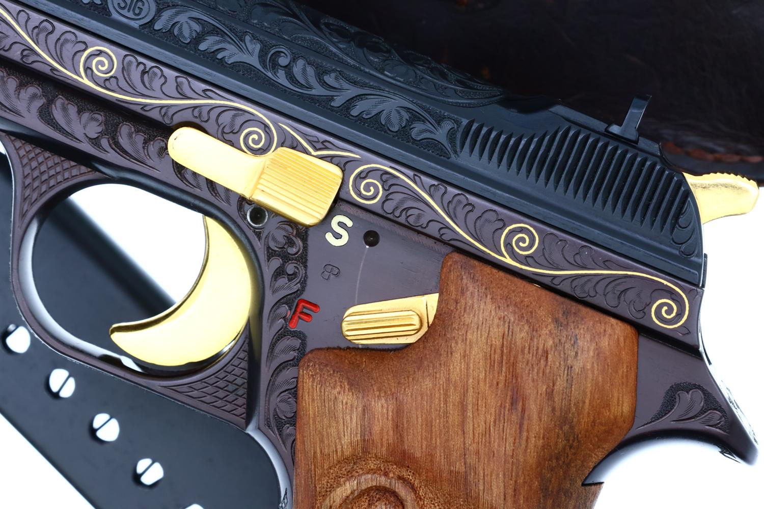 SIG P210 Luxus Arabesque Engraved Pistol, P85982, FB02375 - Image 6