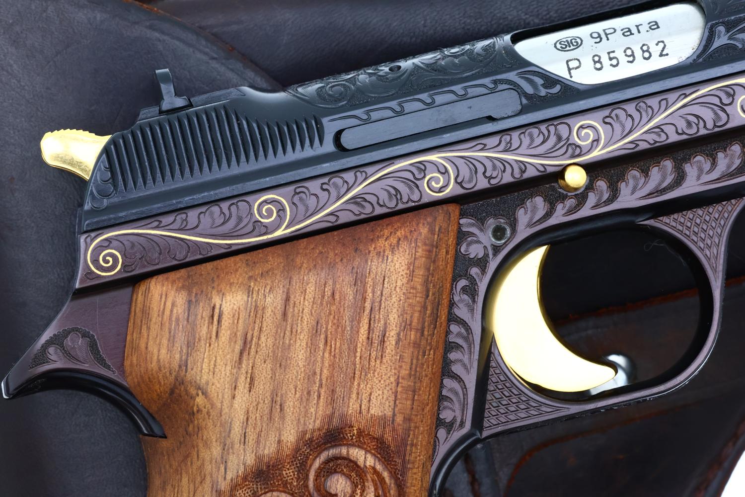 SIG P210 Luxus Arabesque Engraved Pistol, P85982, FB02375 - Image 13