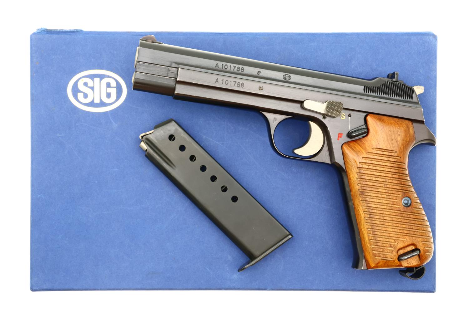 SIG P49 High Polish Swiss Military Pistol, A101788, FB02374
