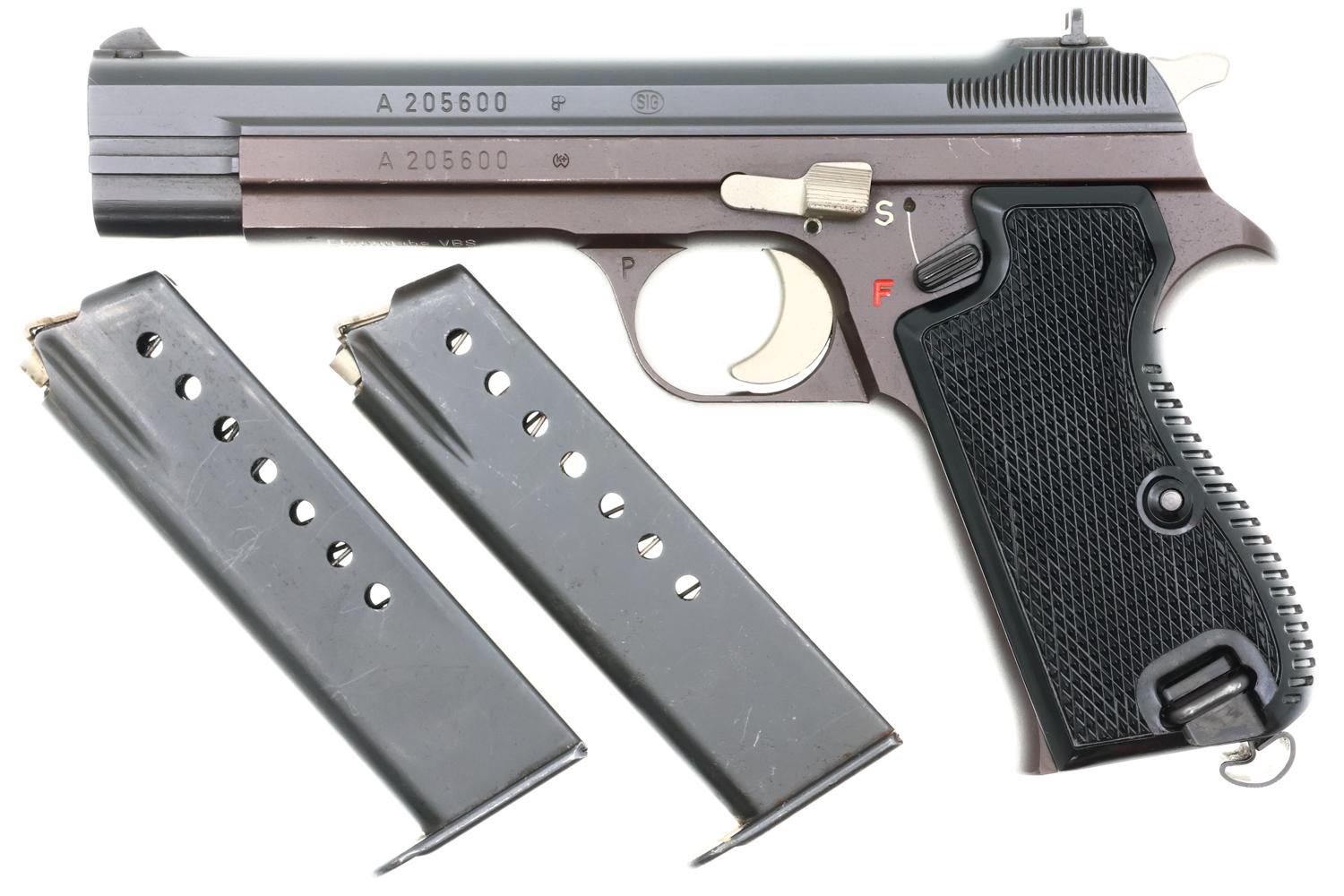 SIG P49 Swiss Military Shooting Prize Pistol, A205600, FB02376 - Image 2